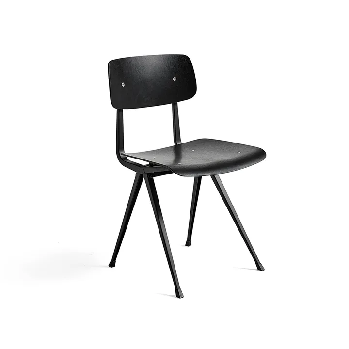 Result chair - Black oak-black steel frame - HAY
