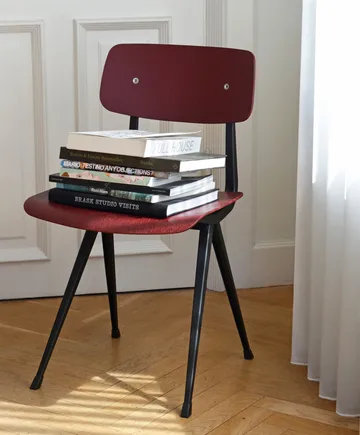 Result chair - Dark brick-black steel frame - HAY