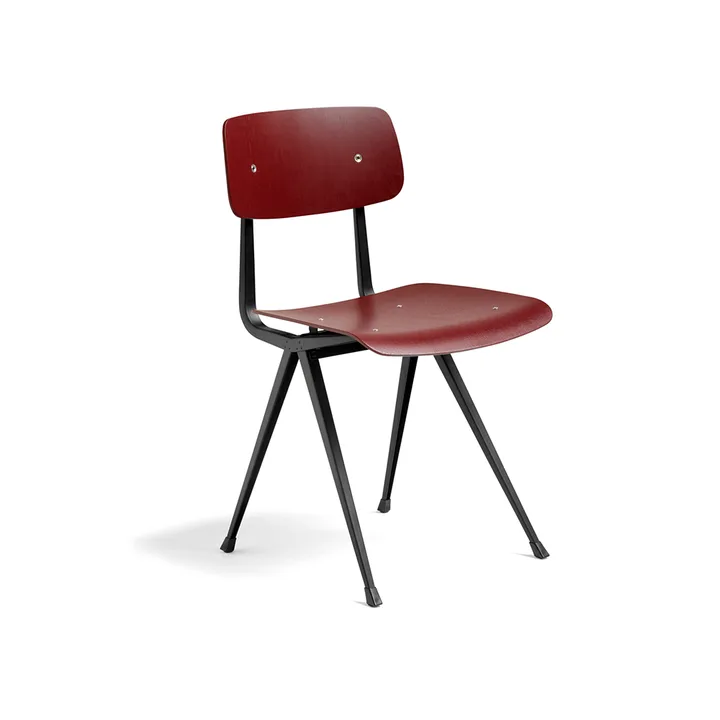 Result chair - Dark brick-black steel frame - HAY