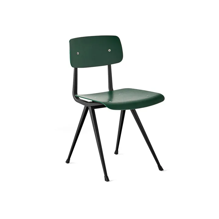 Result chair - Forest green, black steel frame - HAY