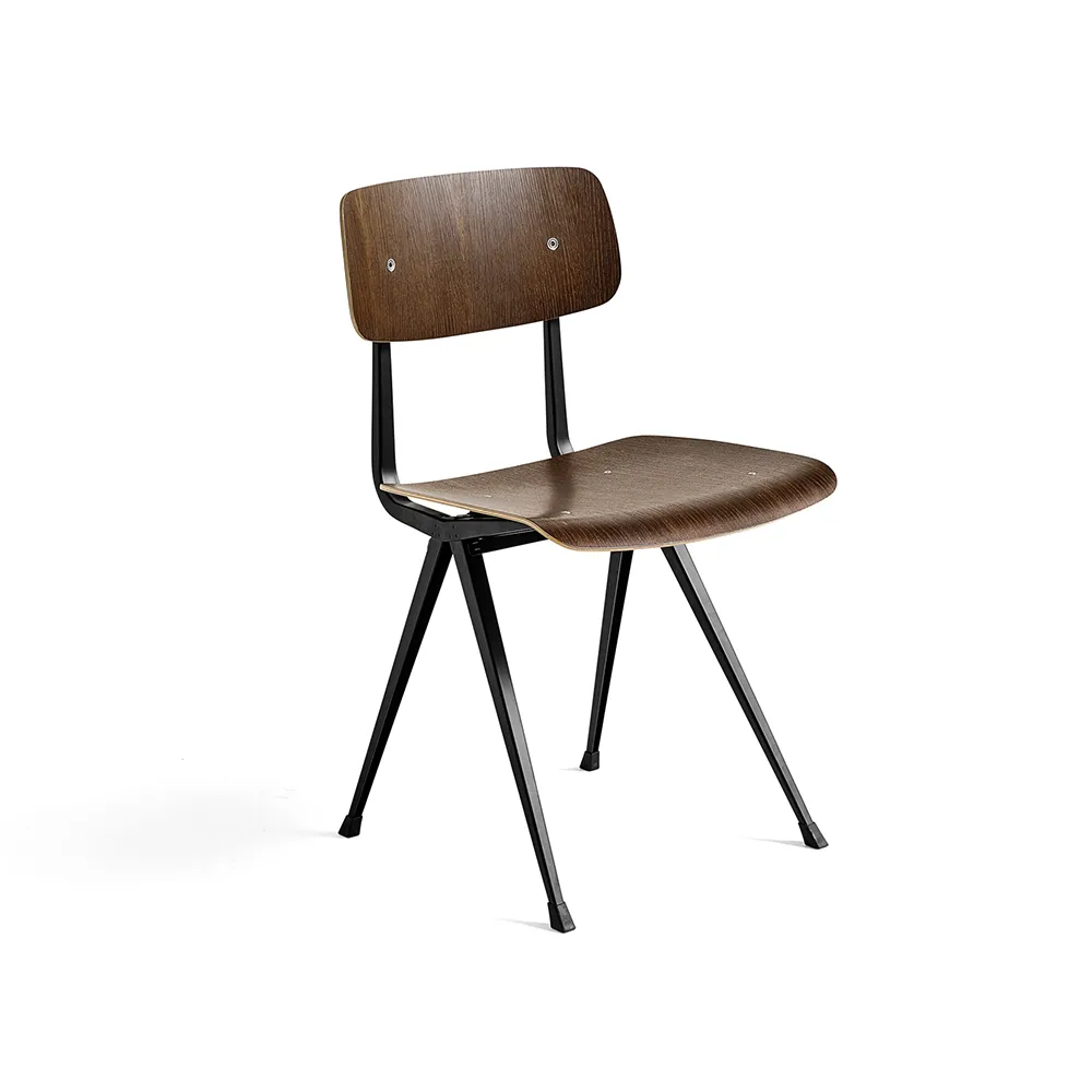 Result chair, Smoked oak-black steel frame HAY