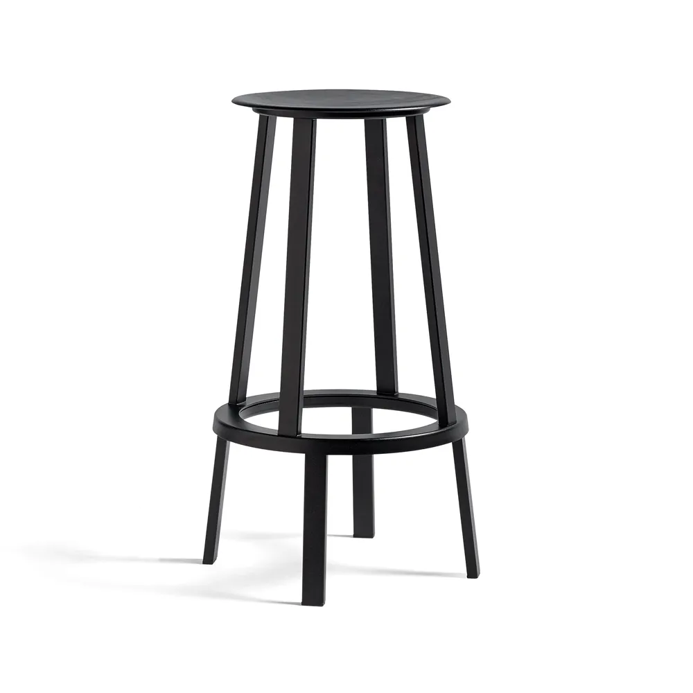Revolver bar stool, Black, high HAY