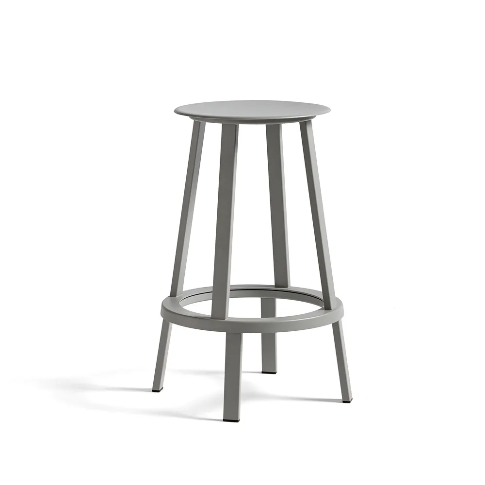 Revolver bar stool, Sky grey, low HAY
