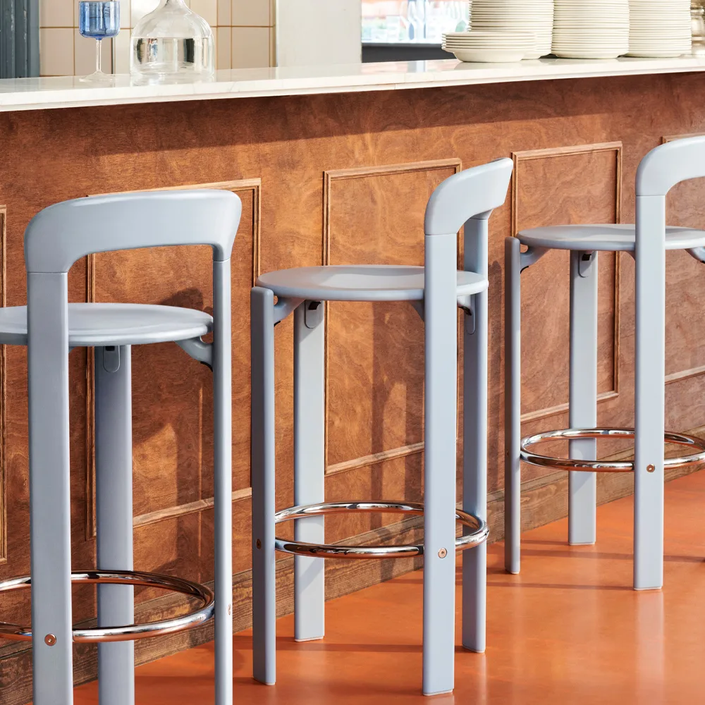Rey bar stool 75 cm, Slate blue HAY