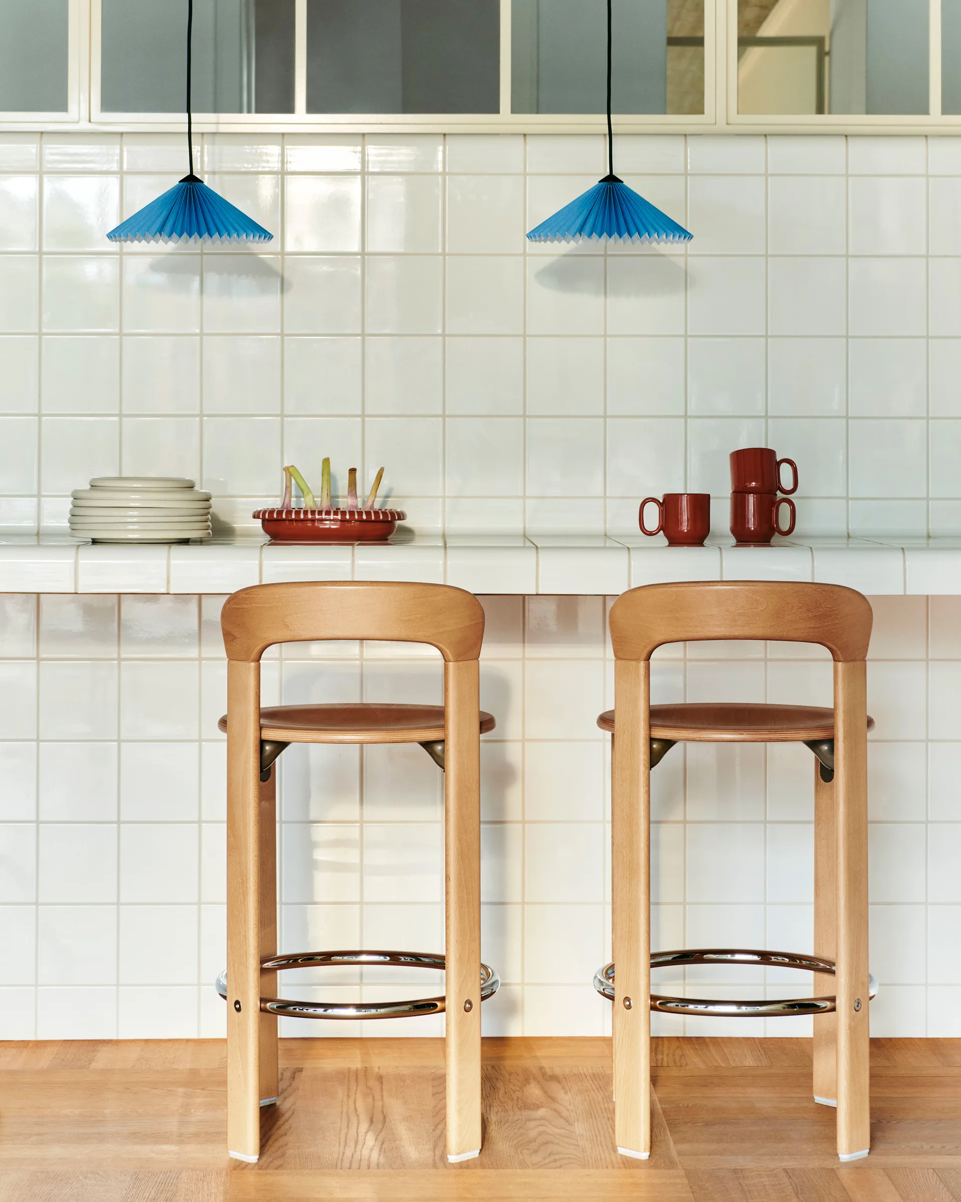 Rey bar stool low 65 cm, Golden HAY