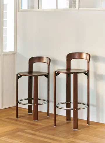 Rey bar stool low 65 cm - Umber brown - HAY