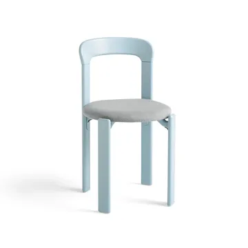 Rey chair upholstered seat - Steelcut trio 113 slate blue - HAY