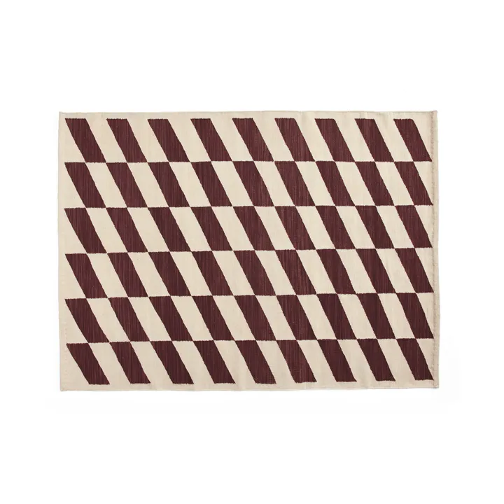 Shift Kelim carpet 140x200 cm - Burgundy - HAY