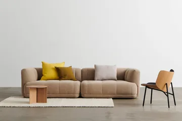 Slit coffee table Ø45 cm - Lacquered oak - HAY