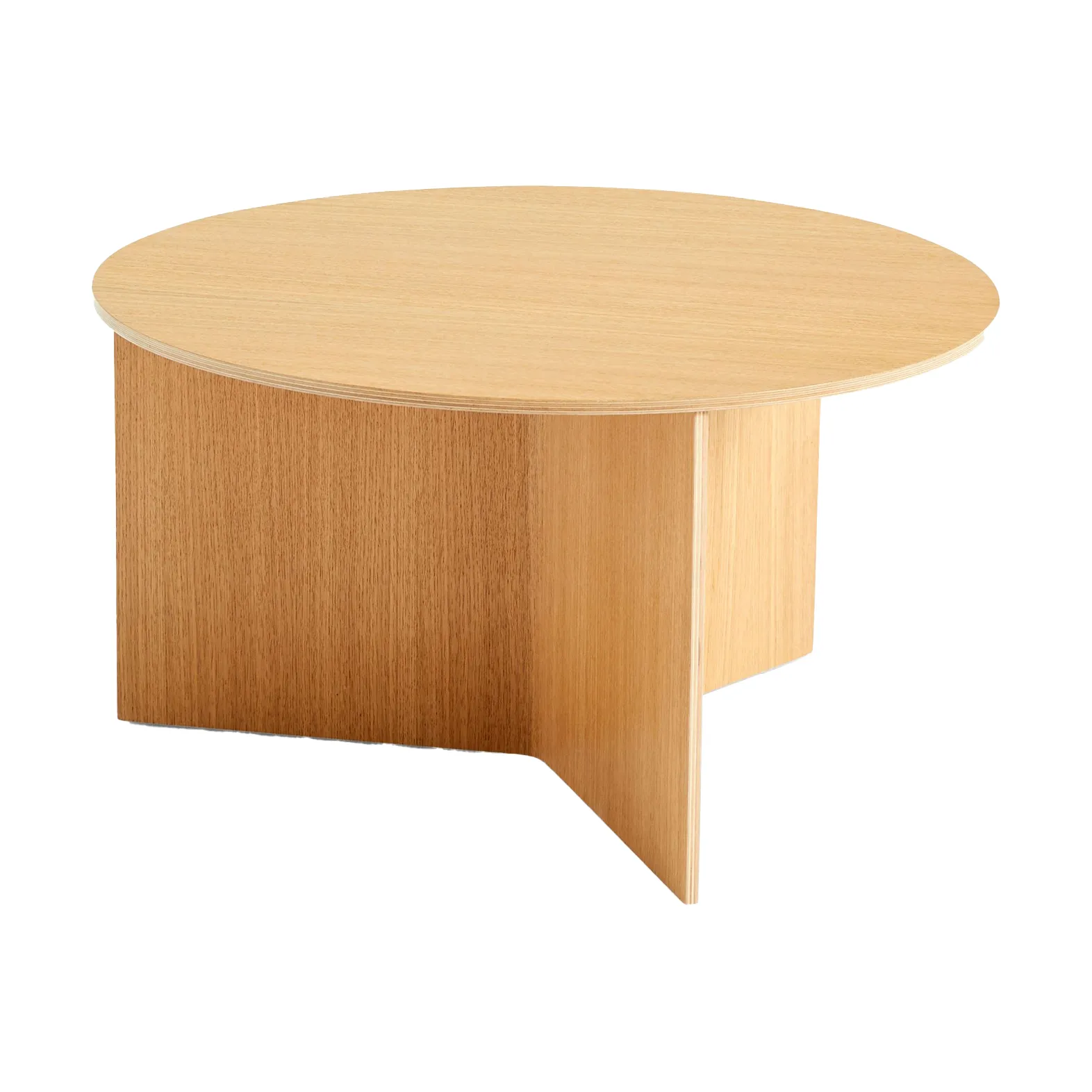 Slit coffee table Ø65 cm, Lacquered oak HAY