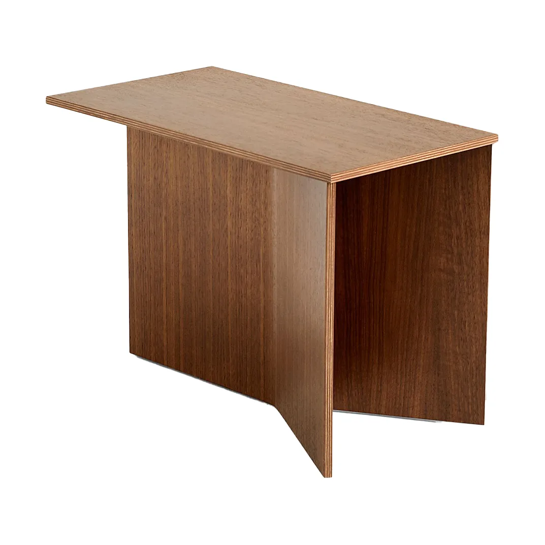 Slit Oblong side table 27,5x49 cm, Lacquered walnut HAY