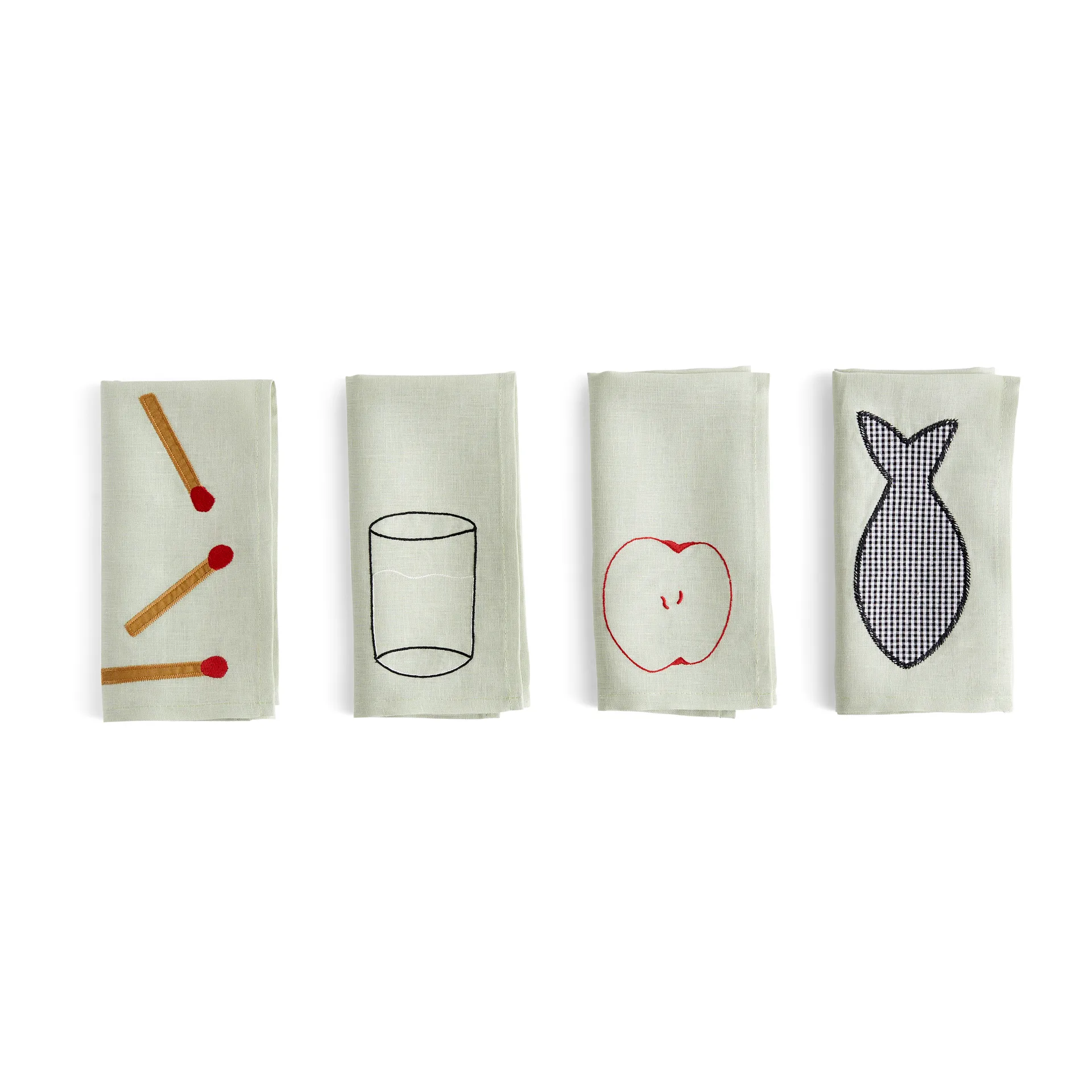 Sobremesa linnen napkin 45x45 cm 4-pack, Green HAY