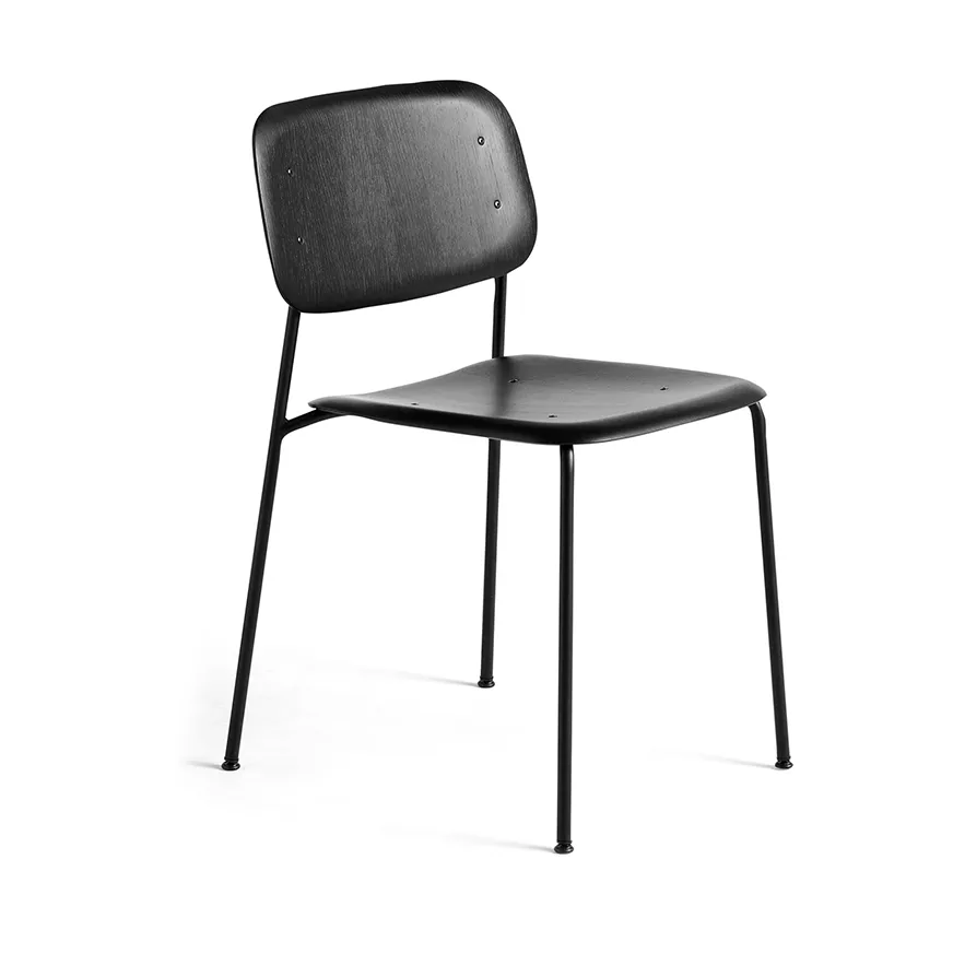 Soft Edge 40 chair, Black oak-black steel frame HAY
