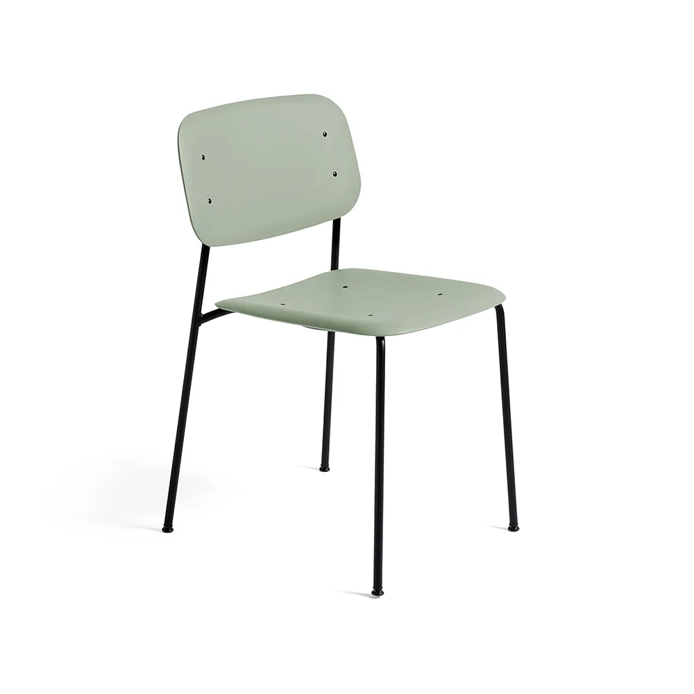 Soft Edge 40 chair, Dusty green, black steel frame HAY