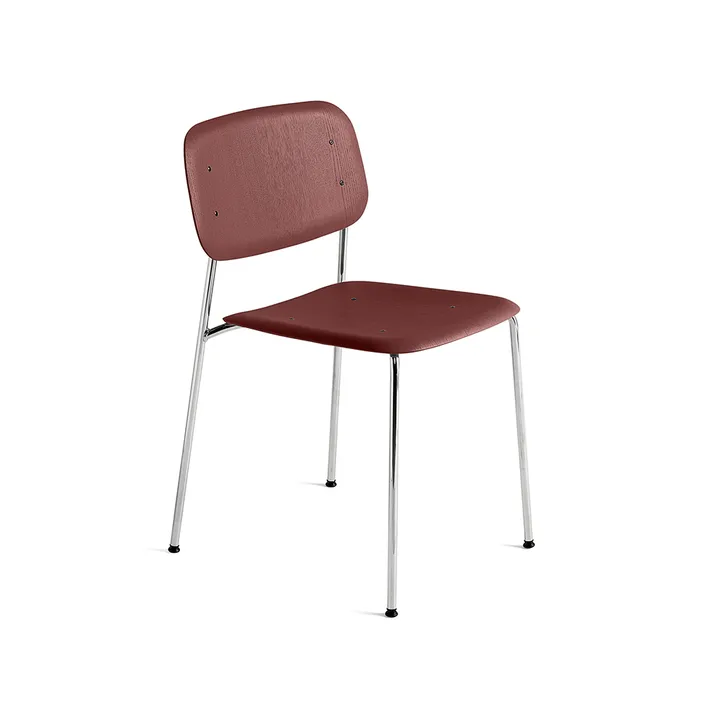Soft Edge 40 chair - Fall red-chrome frame - HAY