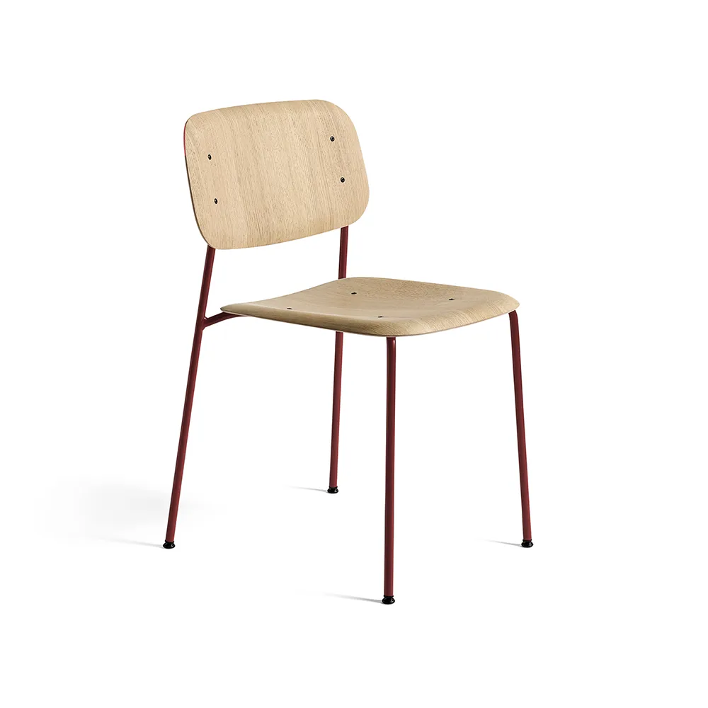 Soft Edge 40 chair, Oak-fall red steel frame HAY
