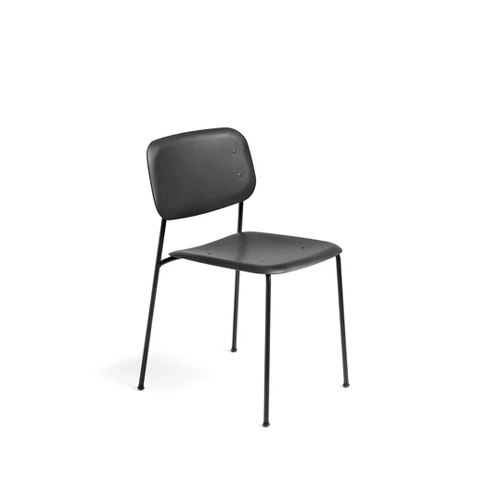 Soft Edge 45 chair, Black, black steel frame HAY