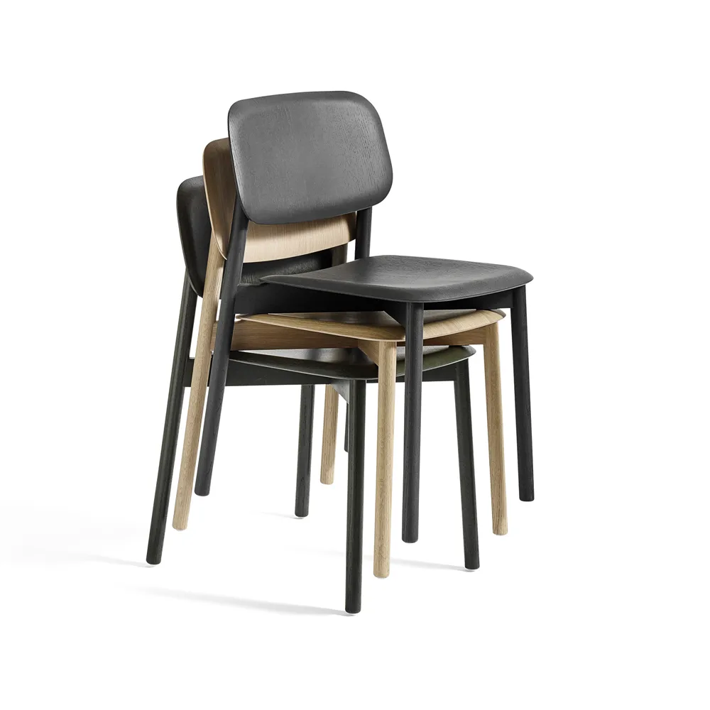 Soft Edge 60 chair, Black waterbased lacquered oak HAY