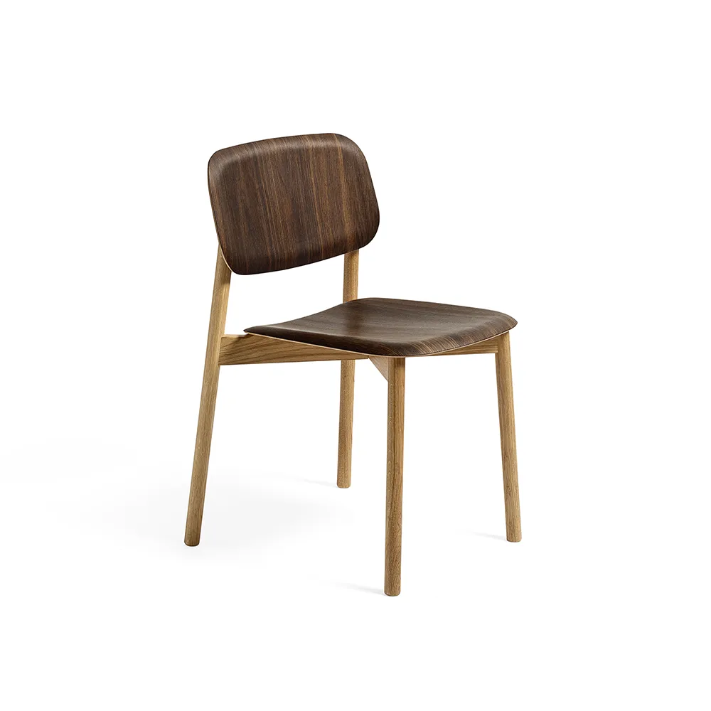 Soft Edge 60 chair, Smoked oak-oak frame HAY
