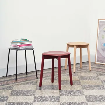 Soft Edge 72 stool - Black oak-black oak frame - HAY