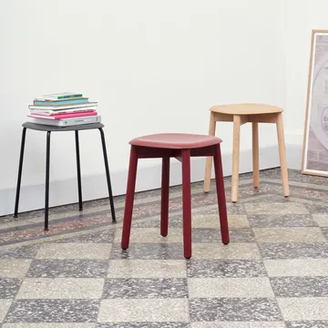 Soft Edge 72 stool - Dusty green-dusty green oak frame - HAY
