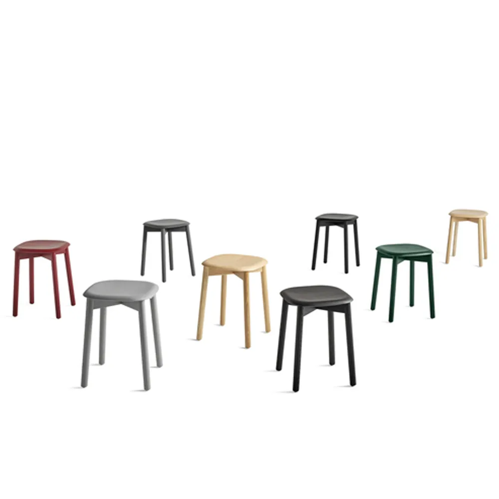 Soft Edge 72 stool, Dusty green-dusty green oak frame HAY