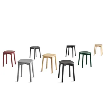 Soft Edge 72 stool - Oak-oak frame - HAY