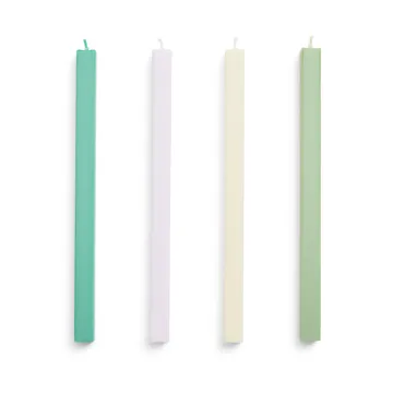 Square Candle light mix 4-pack - Pastel - HAY