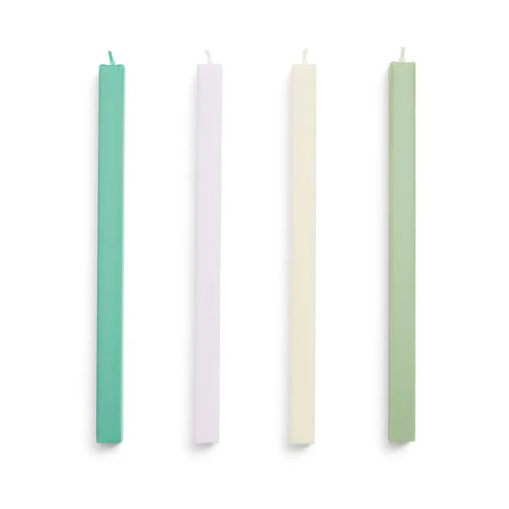 Square Candle light mix 4-pack - Pastel - HAY