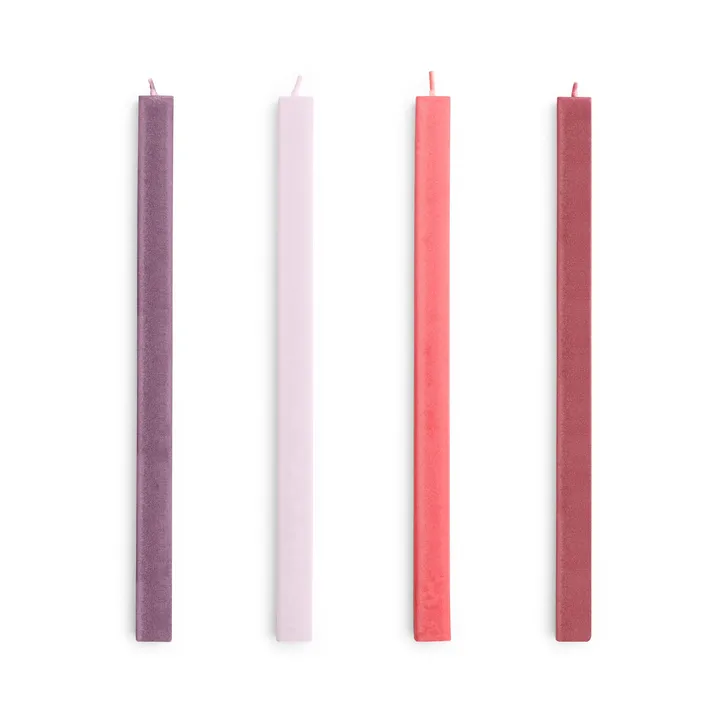Square Candle light mix 4-pack - Reds-bordeaux - HAY
