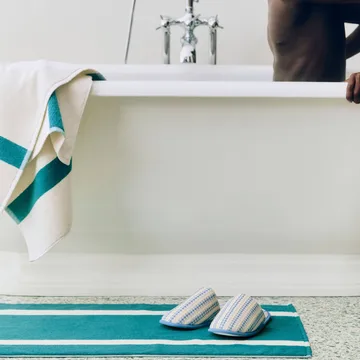Stripe bath mat - Petrol blue, 50x80 cm - HAY