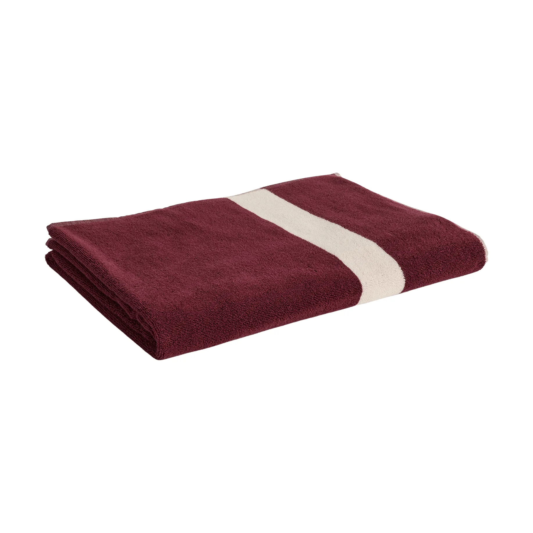 Stripe towel, Burgundy, 100x150 cm HAY