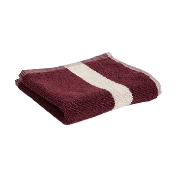 Stripe towel - Burgundy, 30x30 cm - HAY
