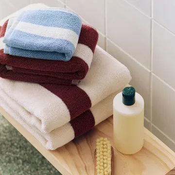 Stripe towel - Burgundy, 40x60 cm - HAY