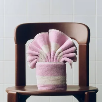 Stripe towel - Cool pink, 40x60 cm - HAY
