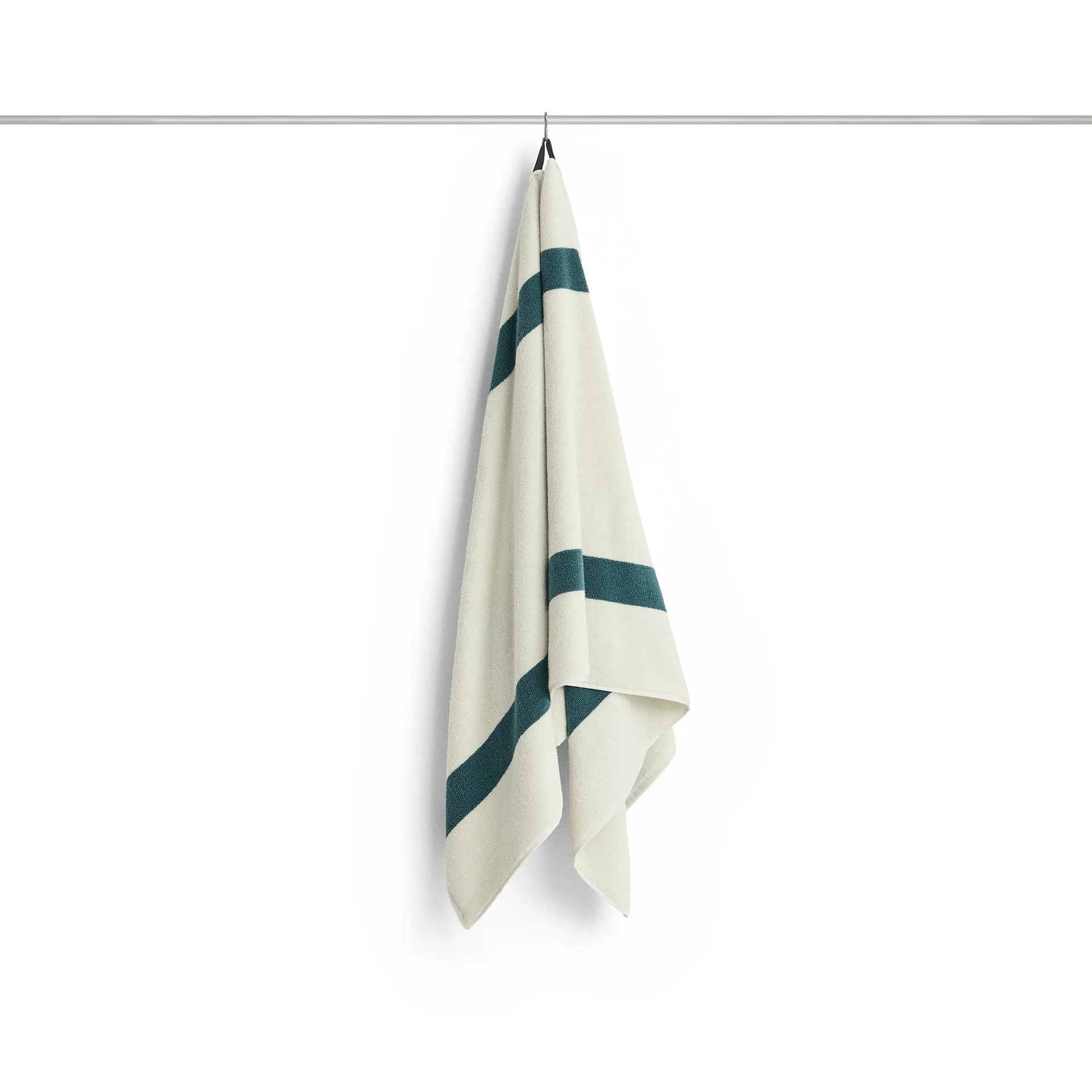 Stripe towel, Petrol blue, 70x140 cm HAY