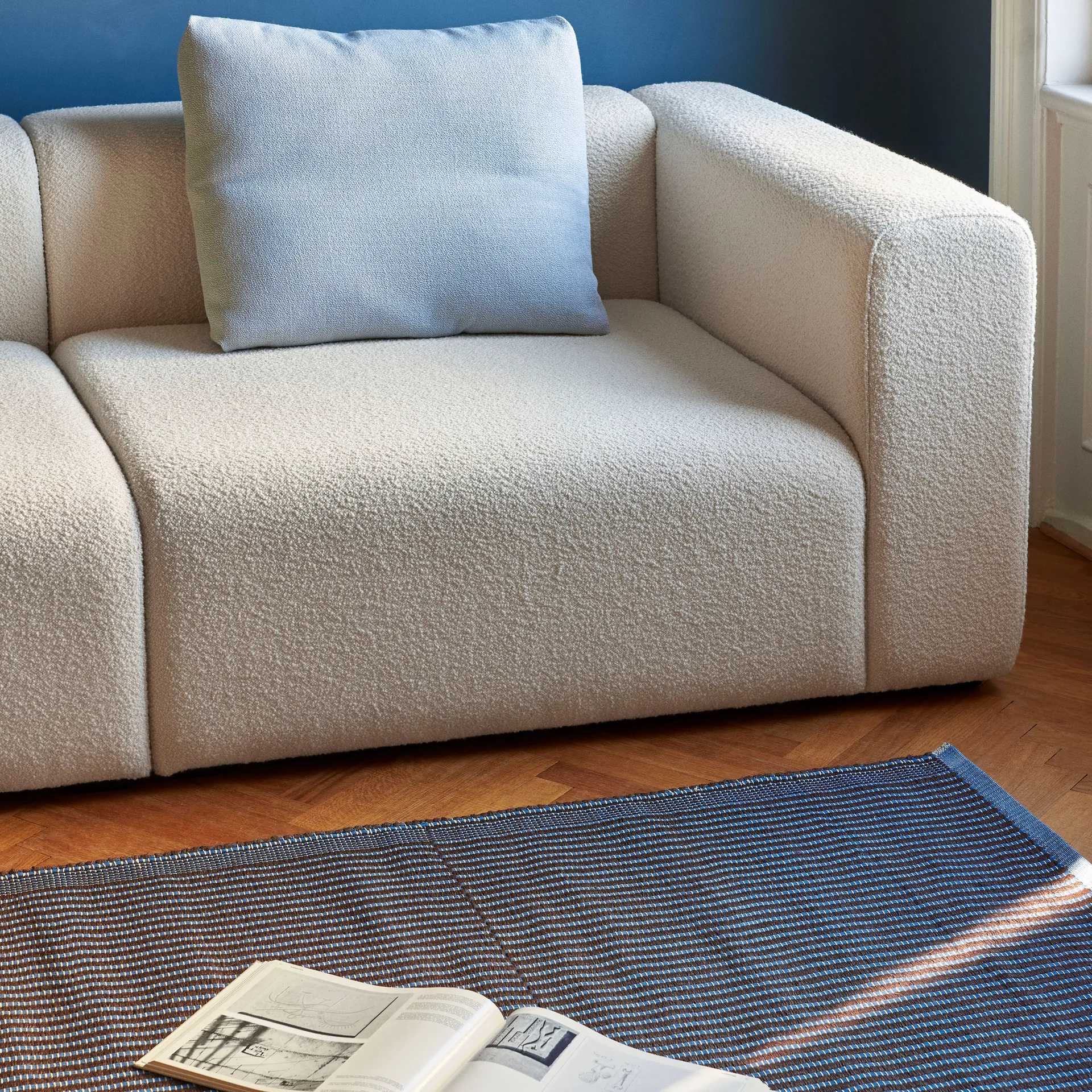Tapis rug 140x200 cm, Chestnut-blue HAY