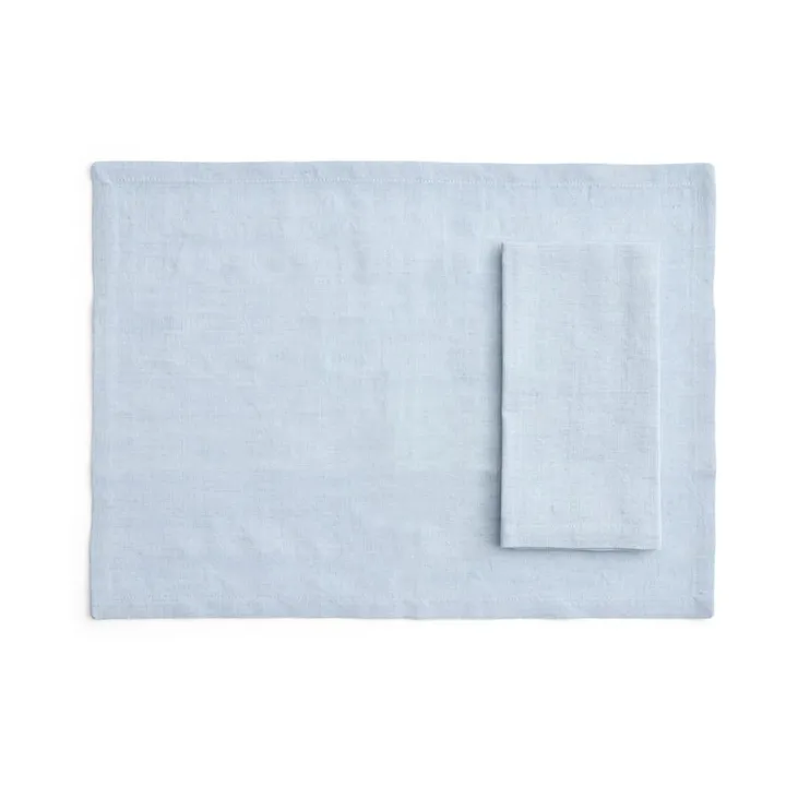 Tavolo placemat/napkin 4-pack - Soft blue - HAY