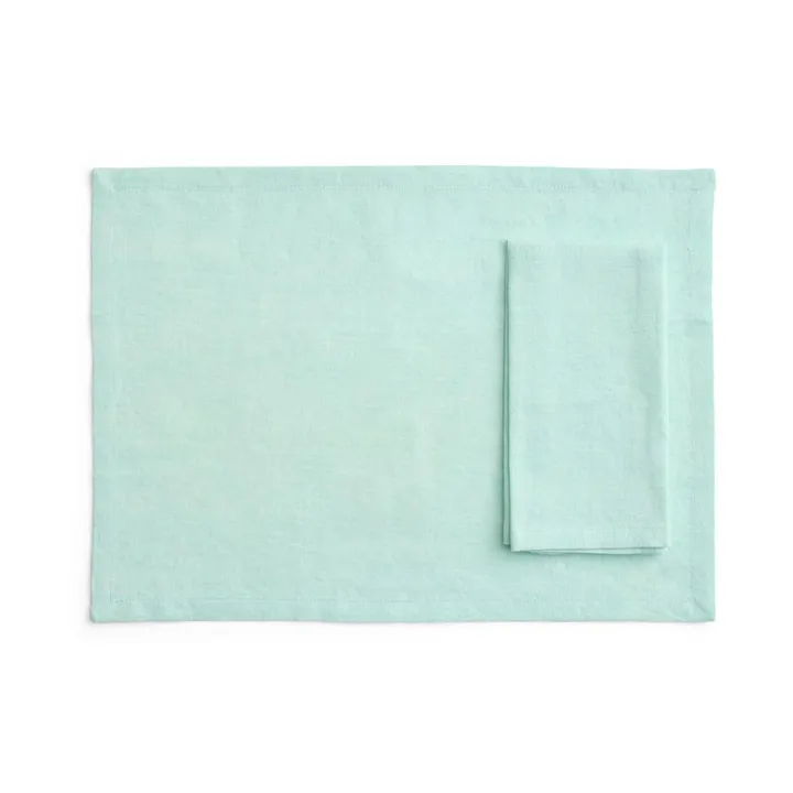 Tavolo placemat/napkin 4-pack - Soft mint - HAY