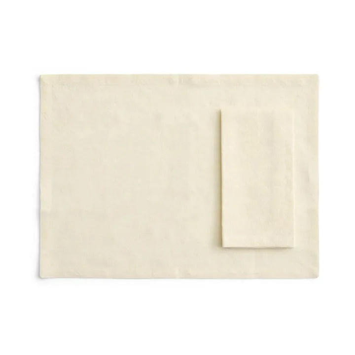 Tavolo placemat/napkin 4-pack - Soft yellow - HAY