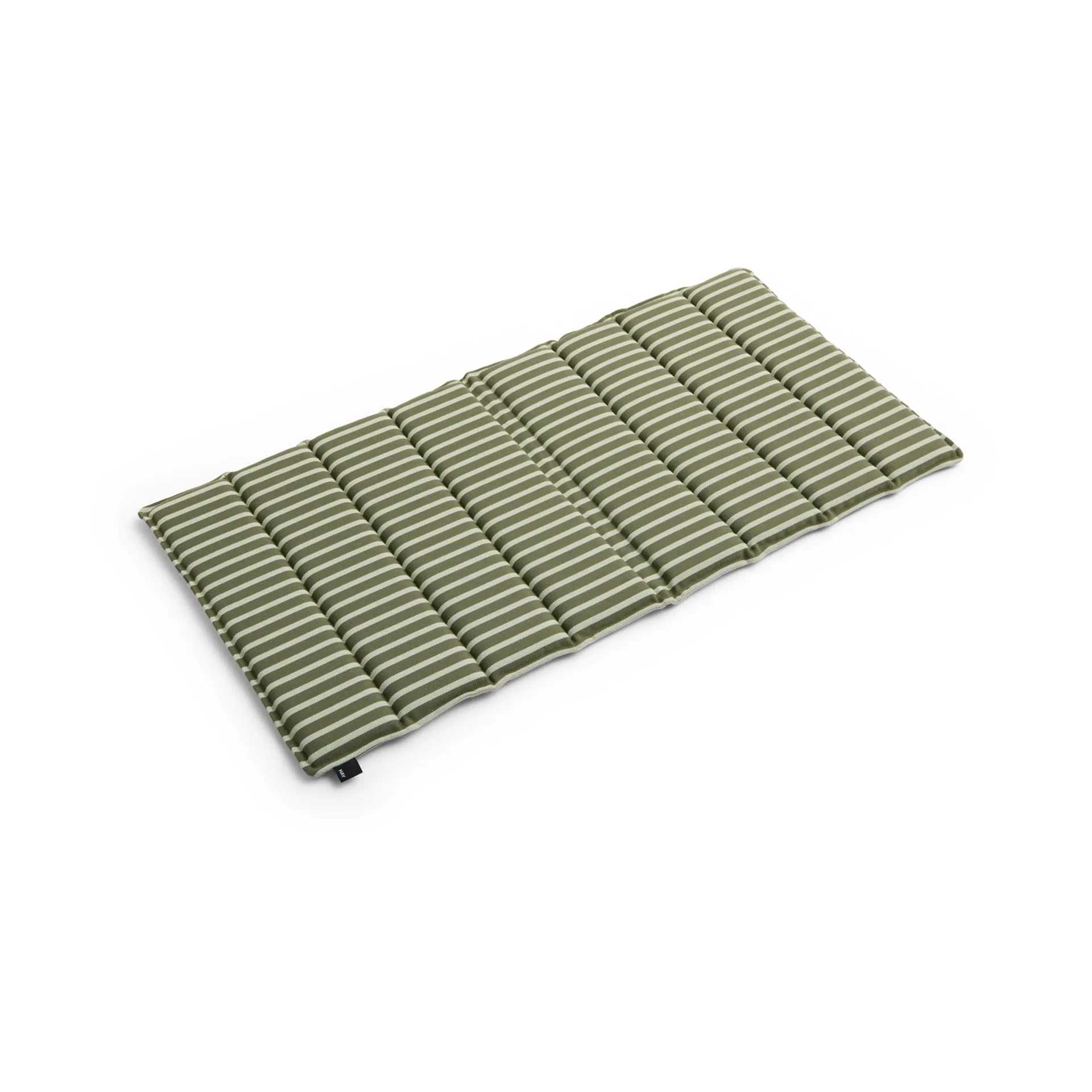 Terrazza Folding seat cushion, Olive bold stripe, 82x40 cm HAY