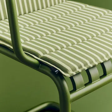 Terrazza Folding seat cushion - Olive bold stripe, 82x40 cm - HAY