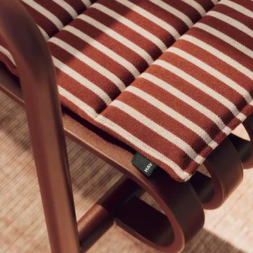 Terrazza Folding seat cushion - Terracotta bold stripe, 82x40 cm - HAY