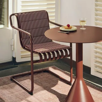 Terrazza Folding seat cushion - Terracotta bold stripe, 82x40 cm - HAY