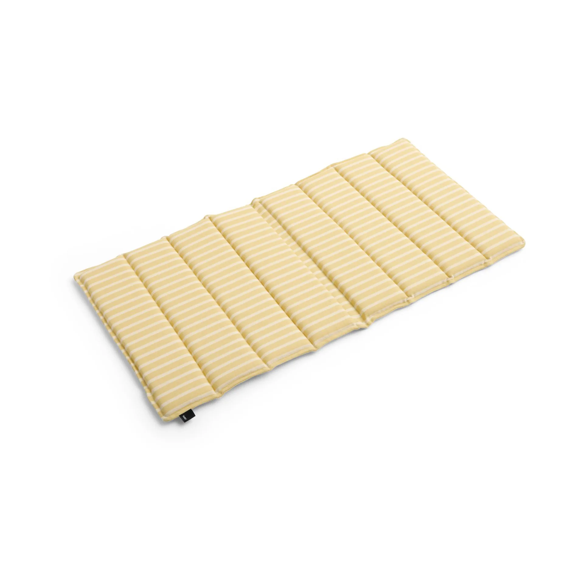 Terrazza Folding seat cushion, Yellow bold stripe, 82x40 cm HAY