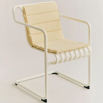 Terrazza Folding seat cushion - Yellow bold stripe, 82x40 cm - HAY