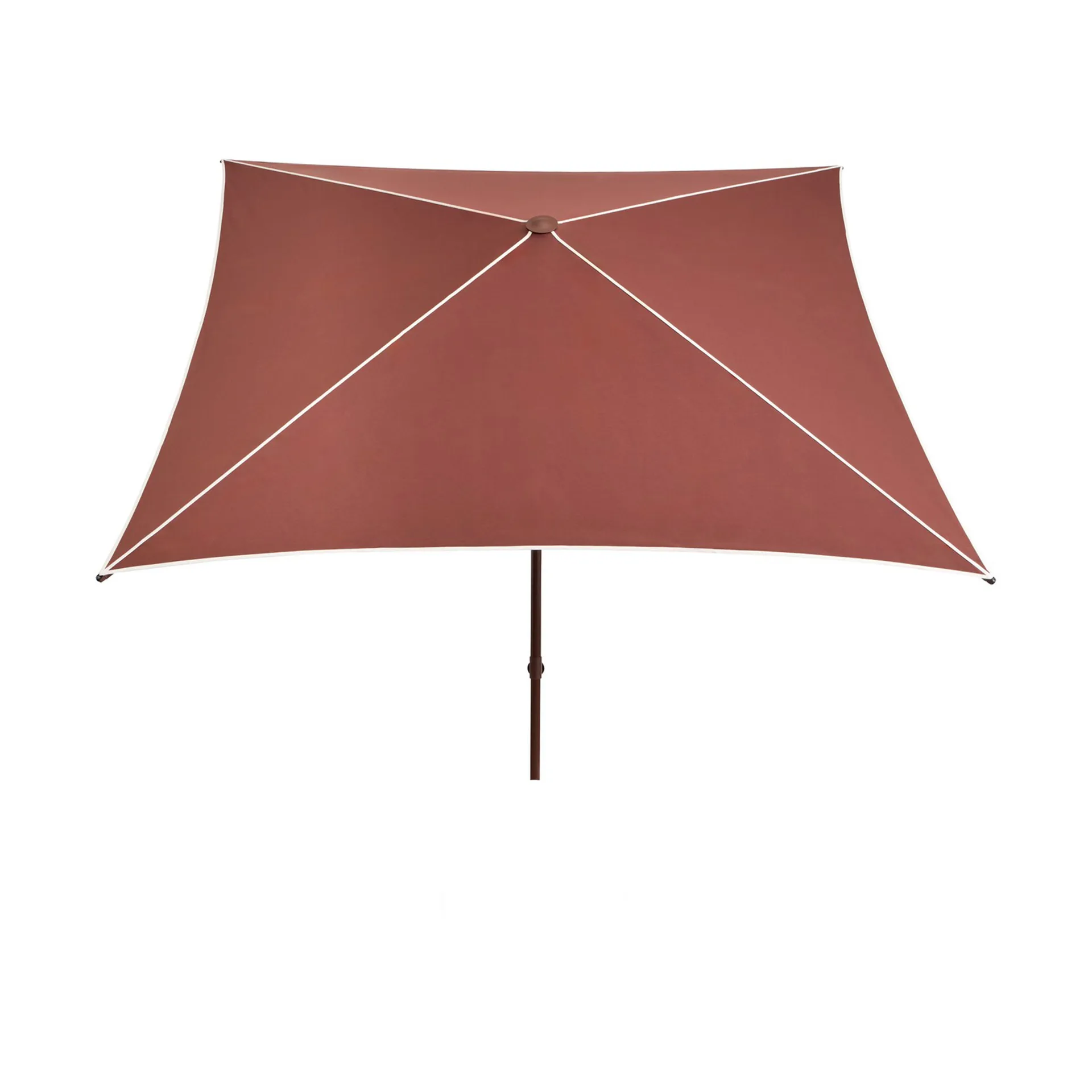 Terrazza Square parasol, Off white-burgundy HAY