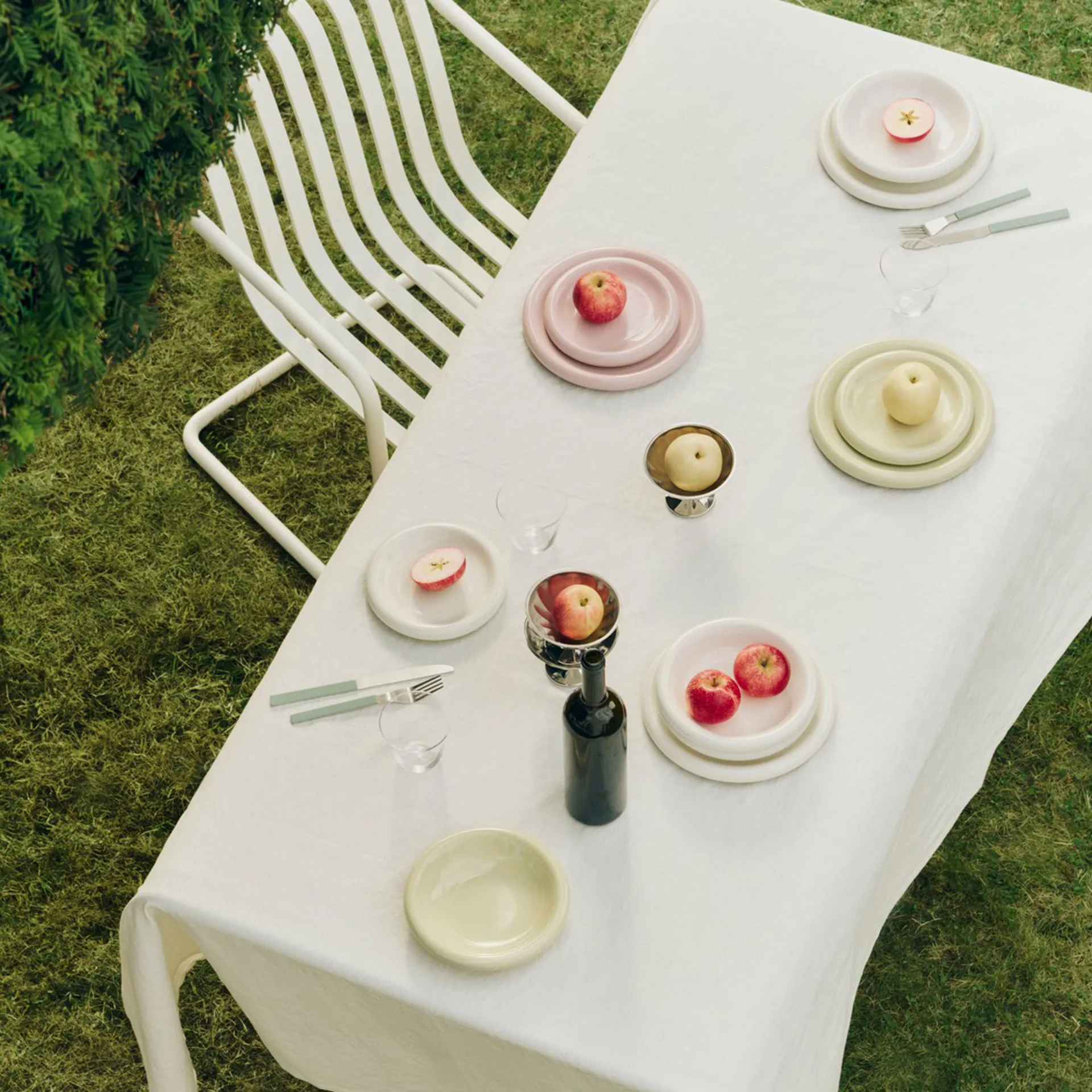Terrazza tablecloth, Cream, 230x150 cm HAY