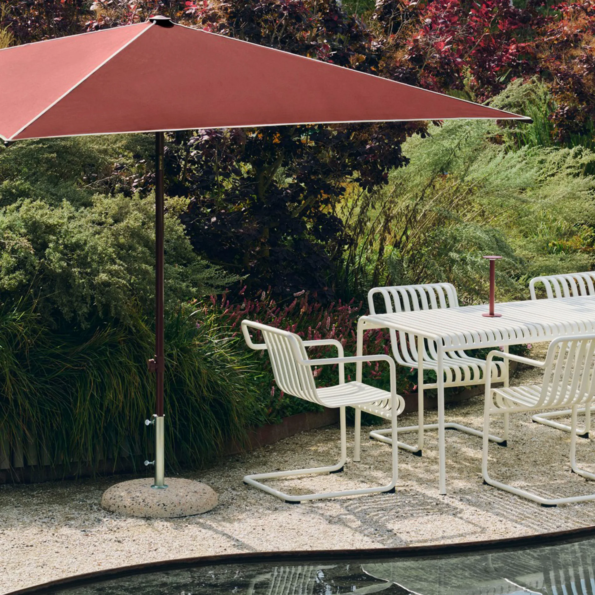 Terrazza umbrella base, Concrete stone, 35 kg HAY