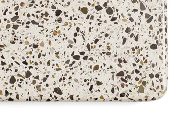 Terrazzo dining table Ø70 cm - Grey terrazzo-anthracite - HAY